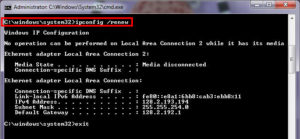 ipconfig renew