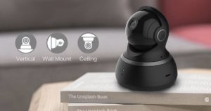  Для предотвращения скольжения подставка YI Dome Camera 360° снабжена прорезиненным кольцом