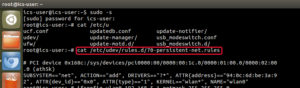 sudo cat /etc/udev/rules.d/70-persistent-net.rules