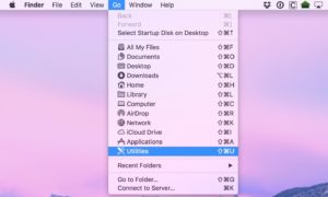  Утилиты в меню Finder