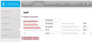  VoIP в настройках роутера