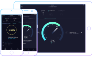 Приложение для измерений от SpeedTest.net 